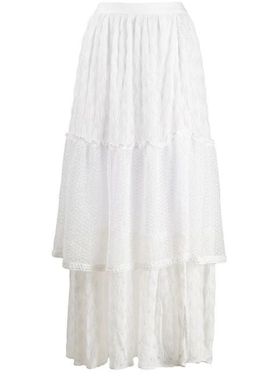 Missoni Mare Layered Prairie Skirt - White
