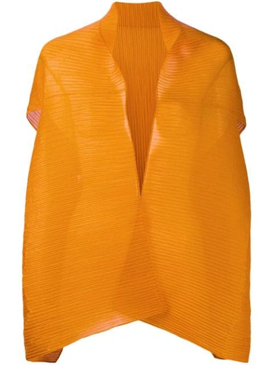 Antonelli Pleated Scarf Cape - Orange