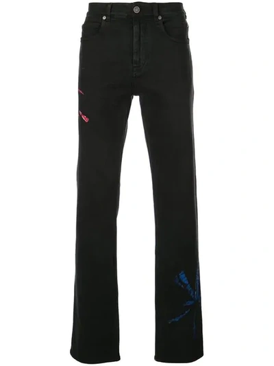 Calvin Klein 205w39nyc Tie-dye Straight Jeans - Black