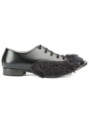 Christopher Nemeth Furry Derby Shoes In Black