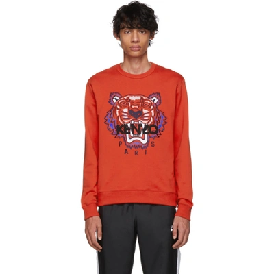 Kenzo Sweatshirt Mit Tiger In 21 Drkred