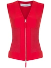 Gloria Coelho Panelled Blouse In Red