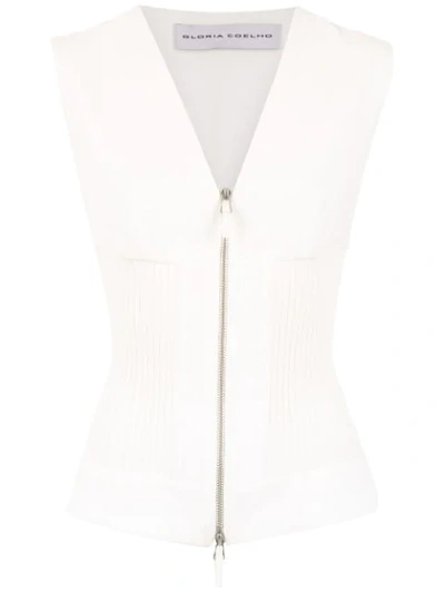 Gloria Coelho Knit Vest In White