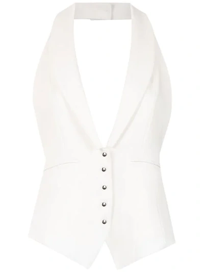 Gloria Coelho Buttoned Waistcoat In White