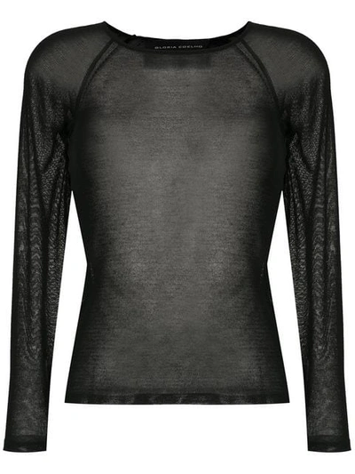 Gloria Coelho Knit Blouse In Black