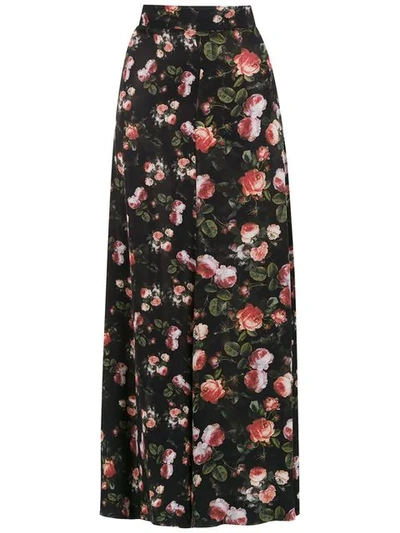 Gloria Coelho Printed Maxi Skirt - Black