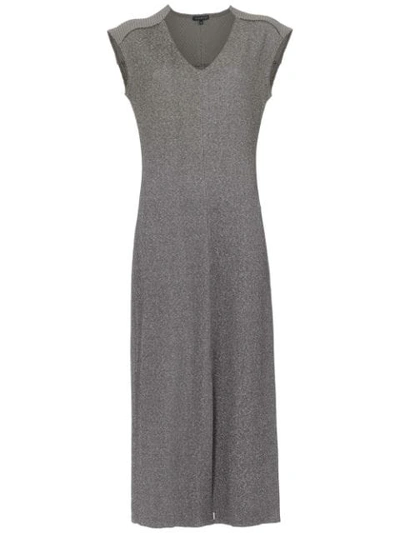 Alcaçuz Linear Midi Dress In Grey