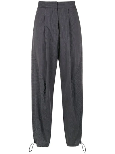 Osklen Striped Tapered Trousers In Black