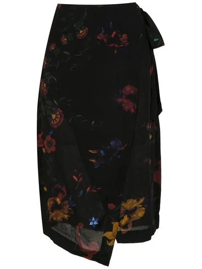 Osklen Printed Midi Skirt In Multicolour