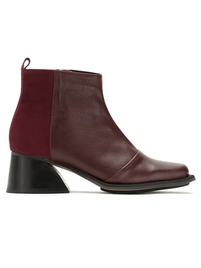 Mara Mac Leather Ankle Boot In Red