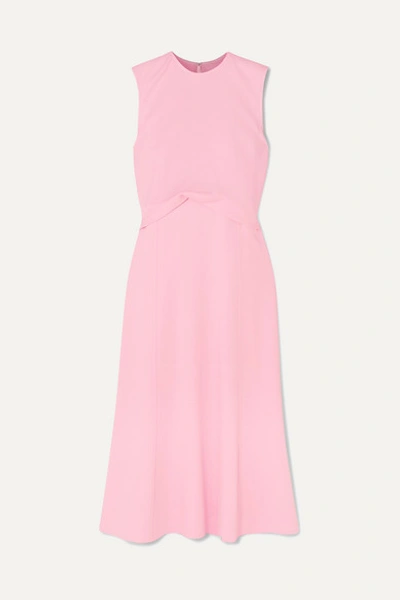 Victoria Beckham Sleeveless Drape Flare Mini Dress In Baby Pink