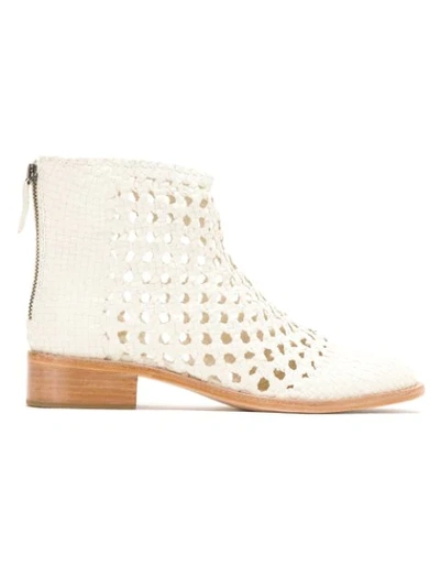 Sarah Chofakian Ankle Boots In White