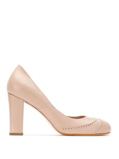 Sarah Chofakian Leather Panelled Pumps In Neutrals