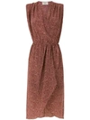 Egrey Printed Silk Dress - Brown