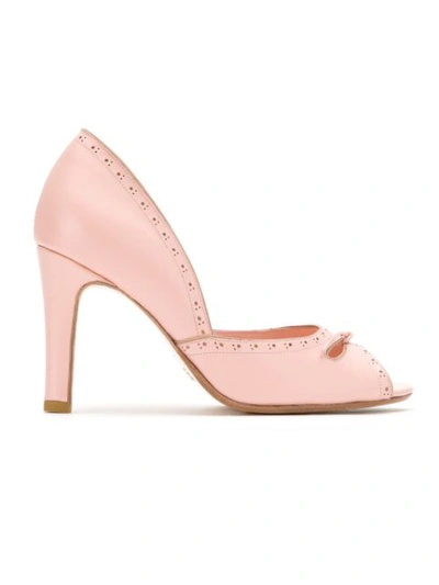 Sarah Chofakian Leather Pumps In Pink