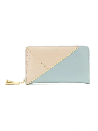 Sarah Chofakian Leather Wallet In Blue