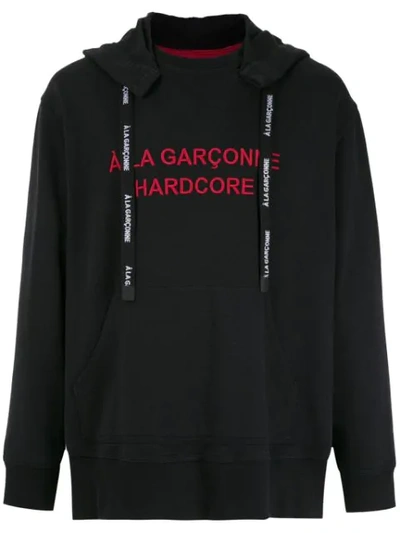 À La Garçonne + Hering Hardcore Hoodie In Black