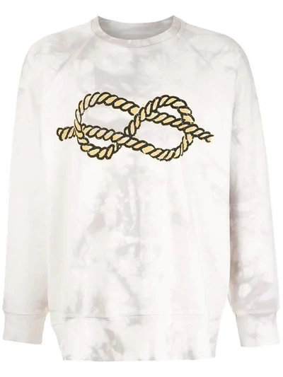 À La Garçonne + Hering Knot Sweatshirt In White