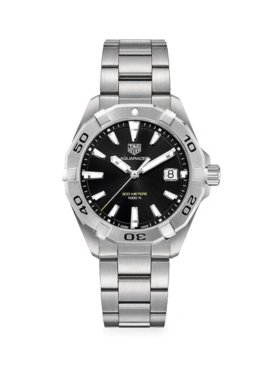 Tag Heuer Aquaracer 41mm Stainless Steel Quartz Bracelet Watch In Black