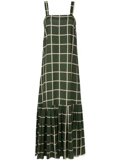 Adriana Degreas Checked Dress - Green