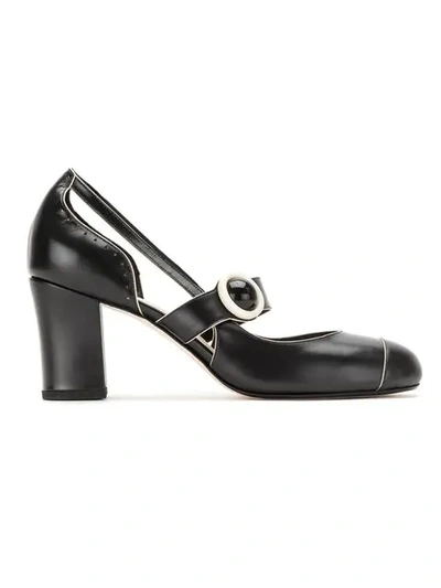 Sarah Chofakian Leather Pumps In Black