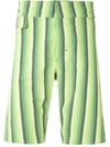 Amir Slama Striped Swimming Shorts In Green