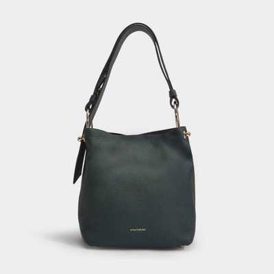 Strathberry Midi Lana Leather Bucket Bag In Green