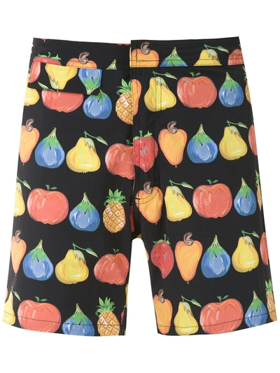 Amir Slama Printed Swimming Shorts In Black