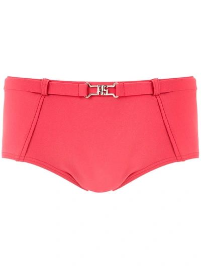 Amir Slama Belt Detail Swim Trunks In Pink