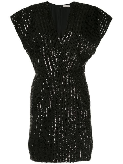 Nina Ricci Sequined Party Dress In Black | ModeSens
