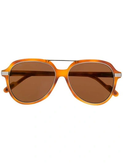 Cartier C Décor Sunglasses In Brown