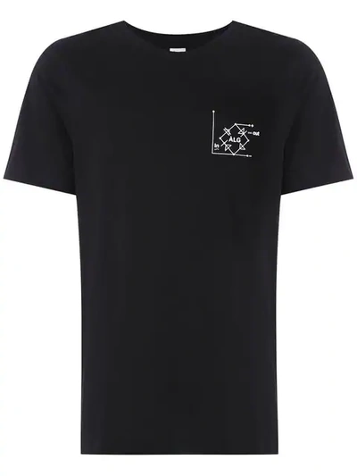 Àlg Chest Print T-shirt - Schwarz In Black