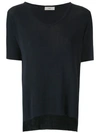 Egrey U Neck T-shirt In Blue