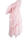 Preen By Thornton Bregazzi Off The Shoulder Ruffle Dress In Pink