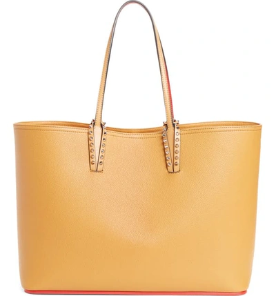 Christian Louboutin Cabata Calfskin Leather Tote - Brown In Avoine/ Avoine