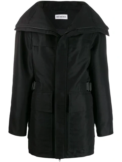 Balenciaga Parka Mit Taillenzug - Schwarz In Black