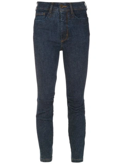 Àlg Ruched Skinny-fit Jeans In Blue