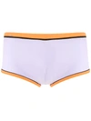 Amir Slama Panelled Trunks In Purple