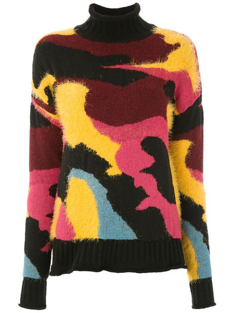 Cecilia Prado Knitted Printed Sweater In Black | ModeSens