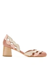 Sarah Chofakian Leather Circus Pumps In Neutrals