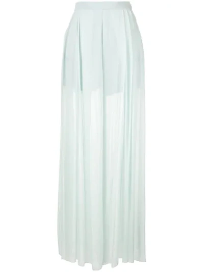 Delpozo Sheer Wide Leg Trousers In Blue