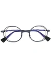 Kuboraum Brille Mit Rundem Gestell In Blue