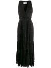 Sundress Embellished Long Dress - Black
