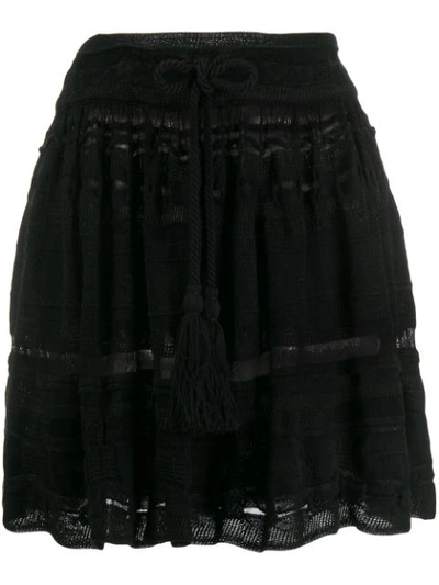 Laneus Knee Length Skirt In Black