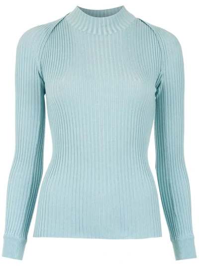 Gloria Coelho Knit Blouse In Blue