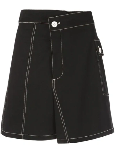 Proenza Schouler Asymmetrical Utility Pocket Skirt In Black