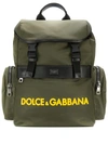 Dolce & Gabbana Military Style Backpack In Green