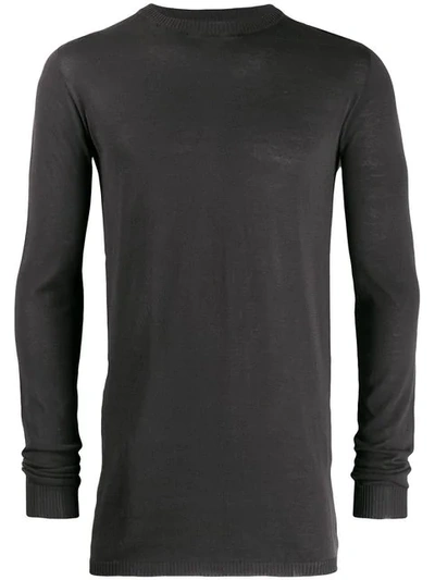 Rick Owens Longline Sweater In 36 Blu Jay