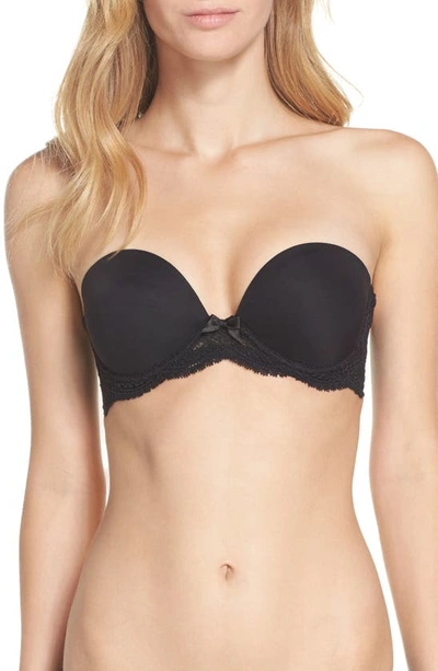 Simone Perele Eden Strapless Plunge Smooth Cup Bra In Black