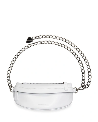 Avec La Troupe Calf Leather Troupe Belt Bag In White